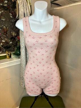 Messy Bun Just Chillin Pink Floral Mini Romper